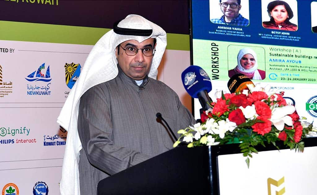 KUWAIT: Saud Al-Dabbous attends the GCC Green City and Building Conference on Wednesday.- KUNA photos