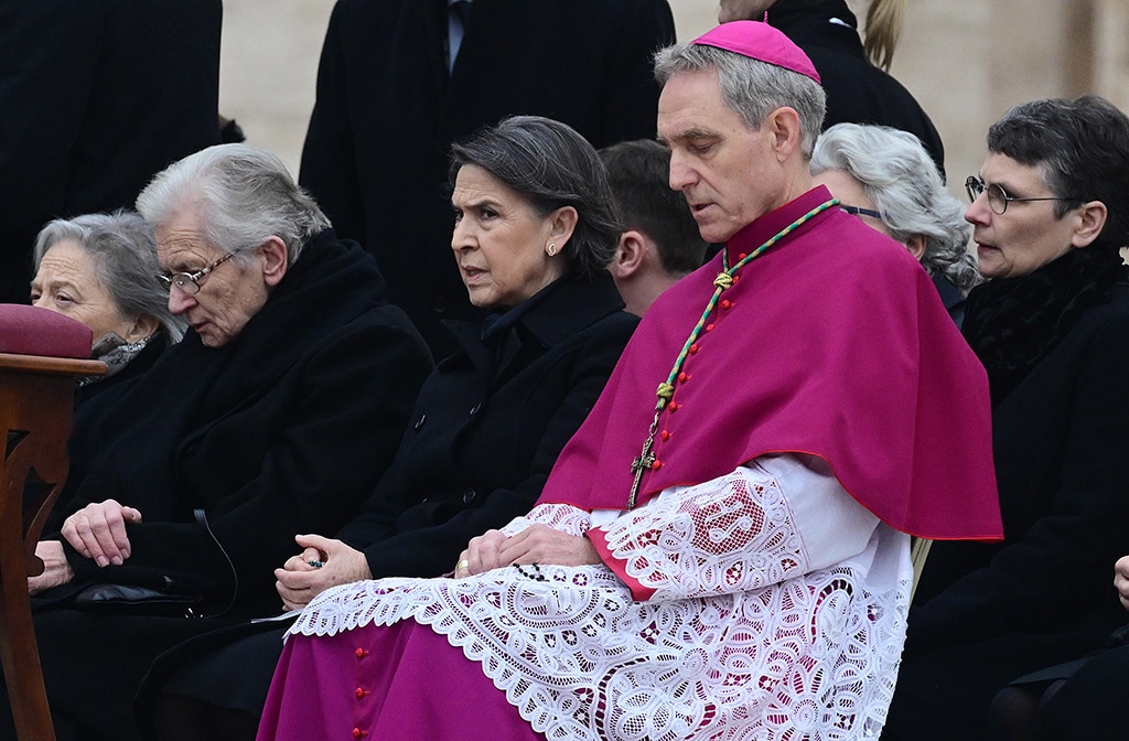 VATICAN CITY: File photo shows, German Archbishop Georg Gaenswein (R) attends during the funeral mass of Pope Emeritus Benedict XVI at St. Peter's square in the Vatican. – AFP