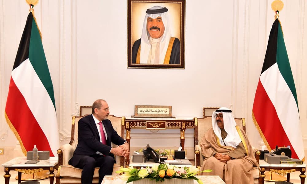 His Highness the Crown Prince Sheikh Mishal hosts Jordanian Deputy Prime Minister and Foreign Minister Ayman Al-Safadi