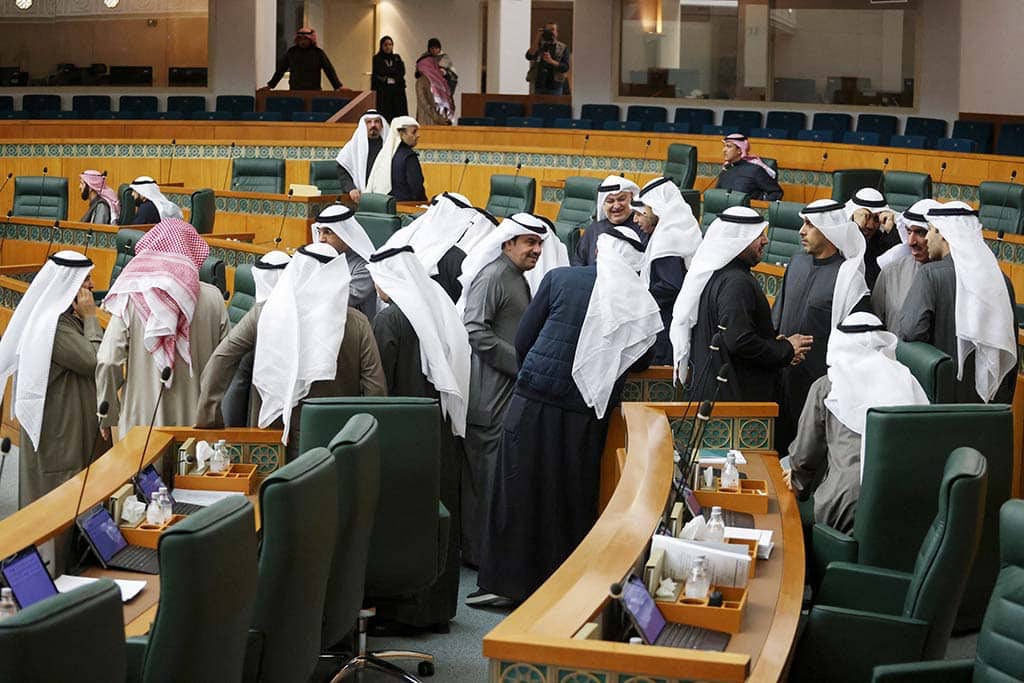 KUWAIT: MPs arrive for a session at the National Assembly on Jan 24, 2023. — Photo by Yasser Al-Zayyat 