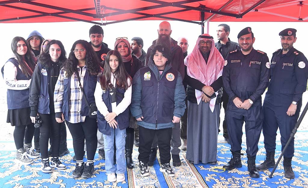 KUWAIT: A group photo of KEPS officials with visitors during the open day on Saturday.— Photos by Yasser Al-Zayyat.