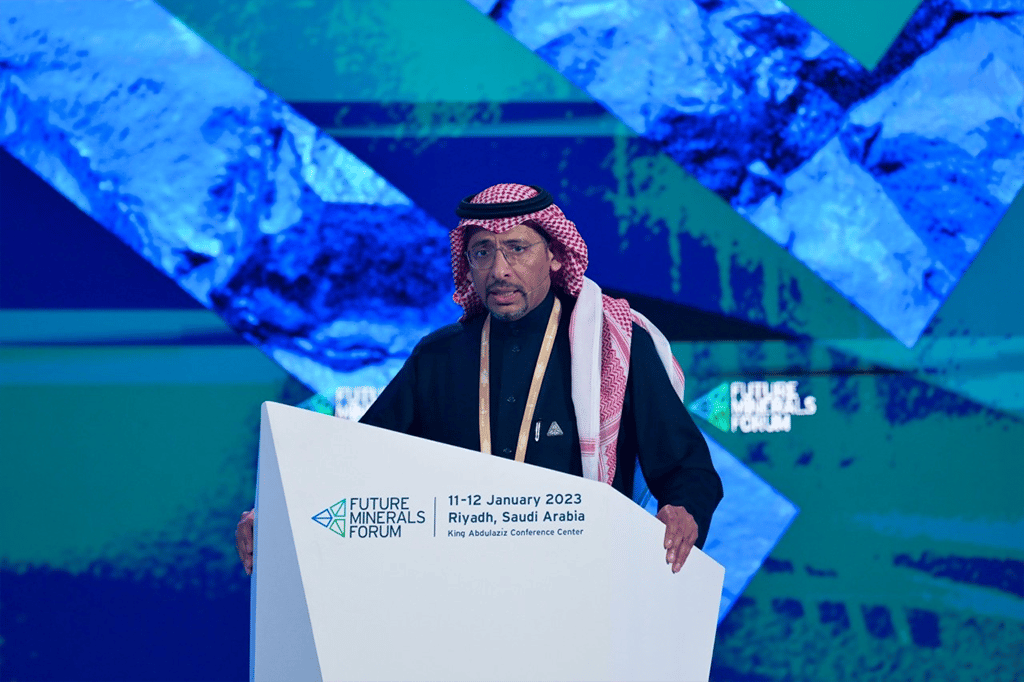 RIYADH: Saudi Minister of Industry and MineralnResources, Bandar Al-Khorayef delivers the inaugural speech. —KUNA photos