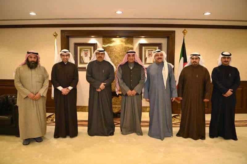 KUWAIT: Hawally Governor Ali Al-Asfar with officials of Hawally and Ahmadi municipalities.