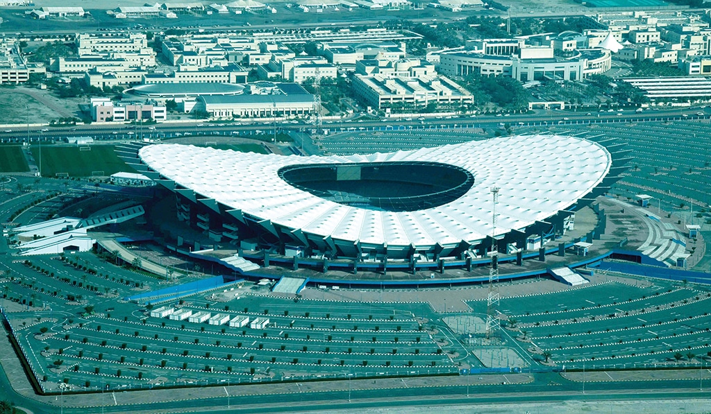 KUWAIT: An aerial view of Sheikh Jaber Stadium. - Photo by Fouad Al-Shaikh