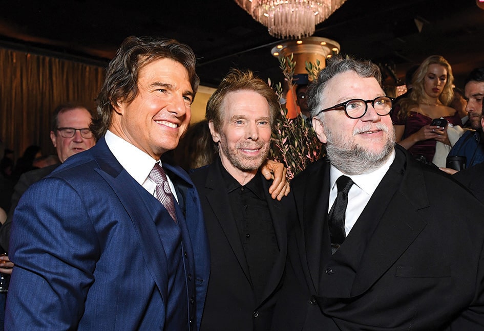 (From left to right) Actor Tom Cruise, producer Jerry Bruckheimer and director Guillermo Del Toro attend the 95th Annual Oscars Nominees Luncheon at The Beverly Hilton in Beverly Hills, California.— AFP photos