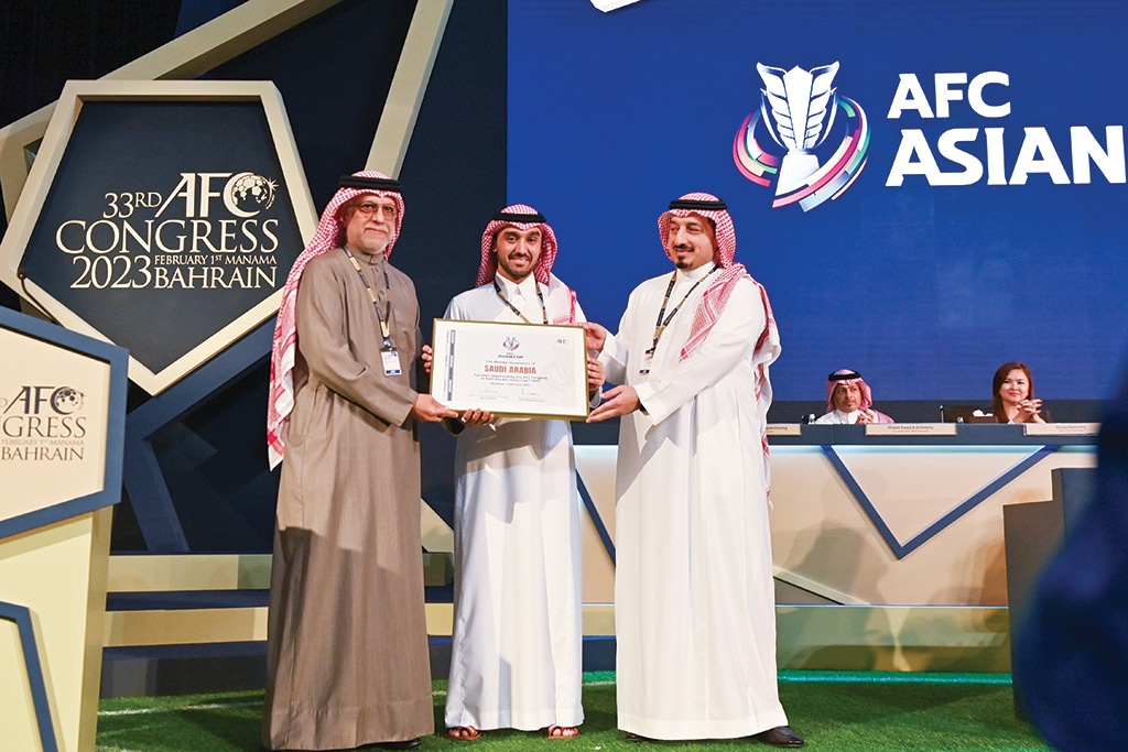 MANAMA: Saudi Arabia is named as host of the 2027 Asian Cup at the AFC Congress in the Bahraini capital on Feb 1, 2023.