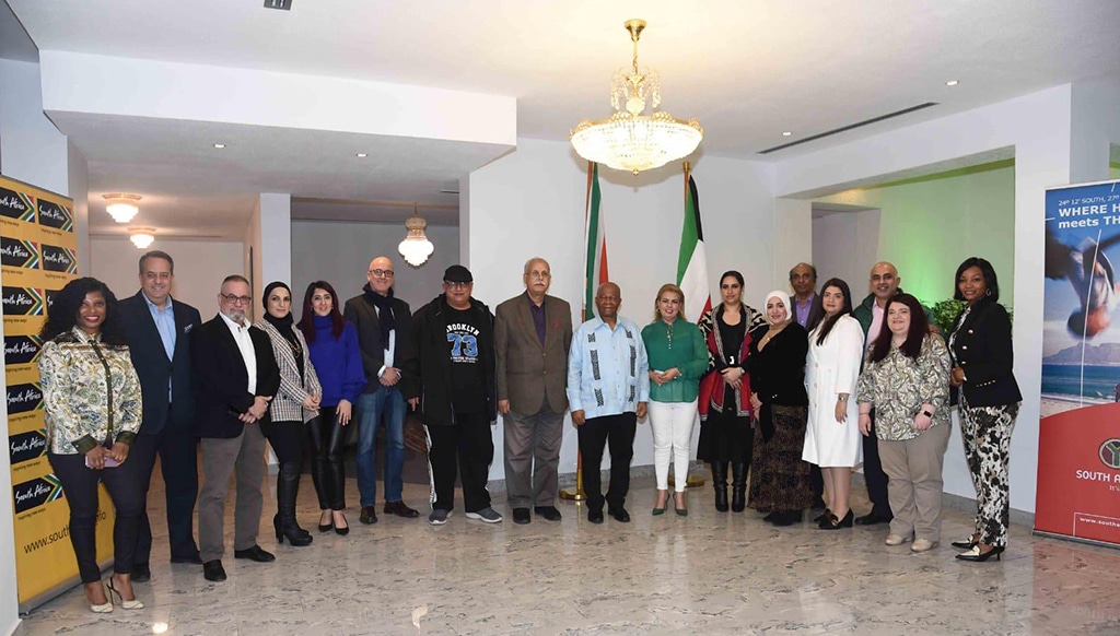 KUWAIT: Ambassador Manelisi Genge poses for a group photo with journalists and media personnel. Ambassador thanked the media houses for their support and role in promoting South Africa. He reiterated the Embassy's commitment to enhance the relations with its stakeholders in Kuwait.