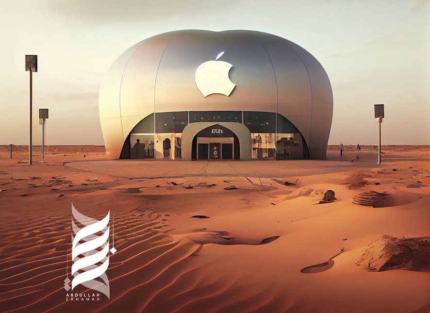 Apple store in the middles of the desert.