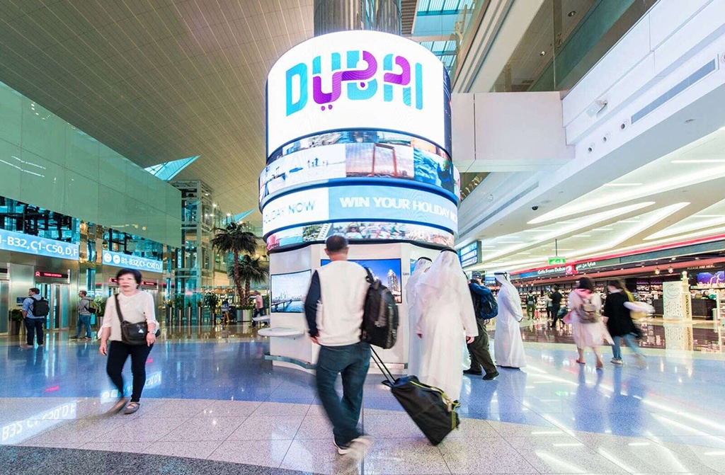 The DXB International Airport has recorded huge jump in international travelers.