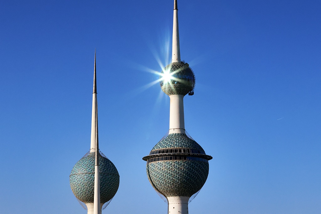 KUWAIT: The iconic Kuwait Towers glisten under the sun. – Photo by Yasser Al-Zayyat