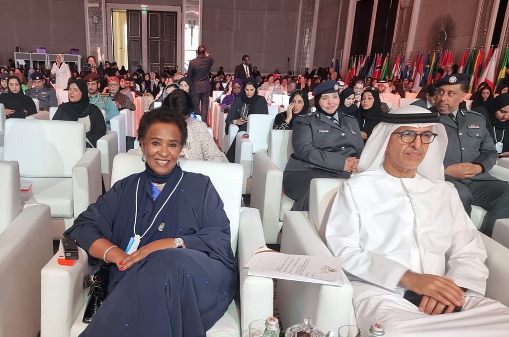 ABU DHABI: Sheikha Naeema Al-Ahmad Al-Jaber Al-Sabah is pictured during the Global Summit of Women innAbu Dhabi on Tuesday. — KUNA photos