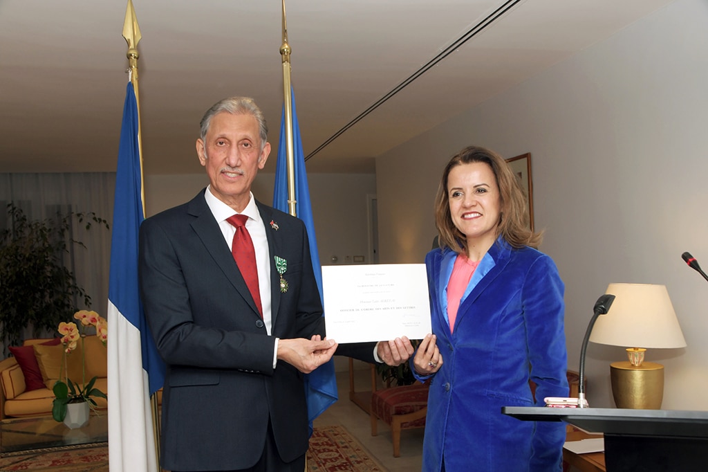 French Ambassador hands certificate to Talib Al-Refai