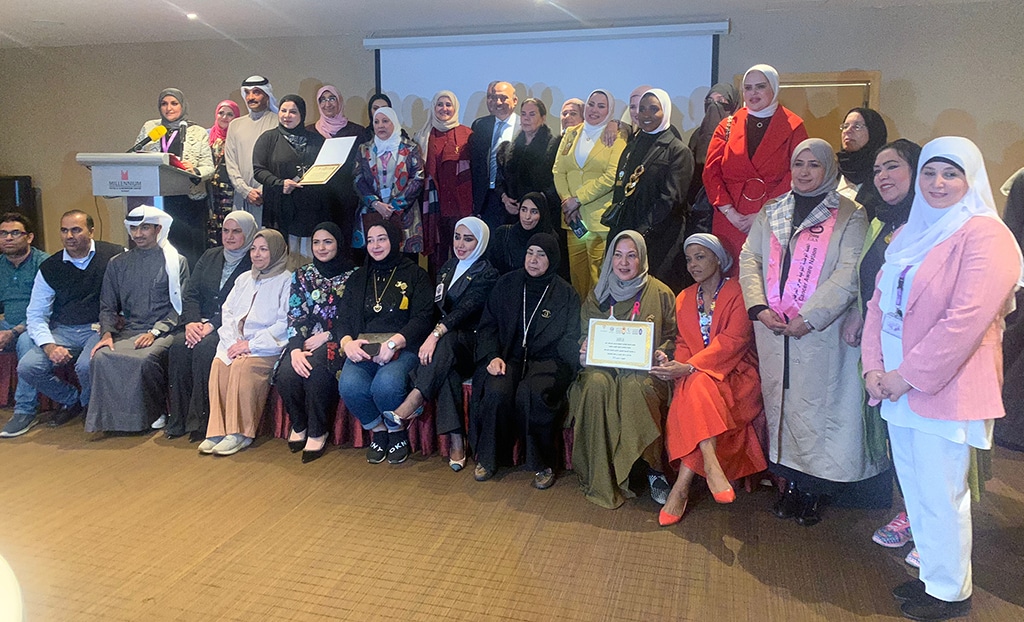 KUWAIT: Participants pose for a picture at the Cancer Aware Nation (CAN) workshop for service providers and cancer patients.