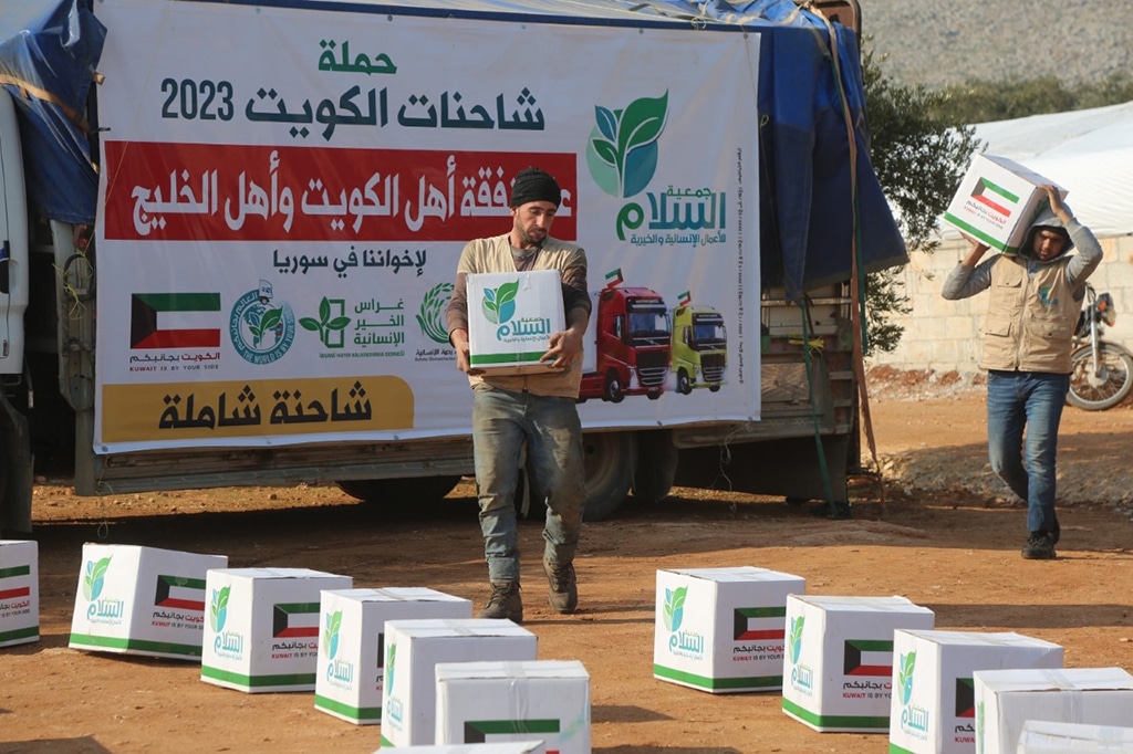 Al-Salam Charity allocates KD 350,000 to earthquake-struck people in Syria, Turkey.--KUNA