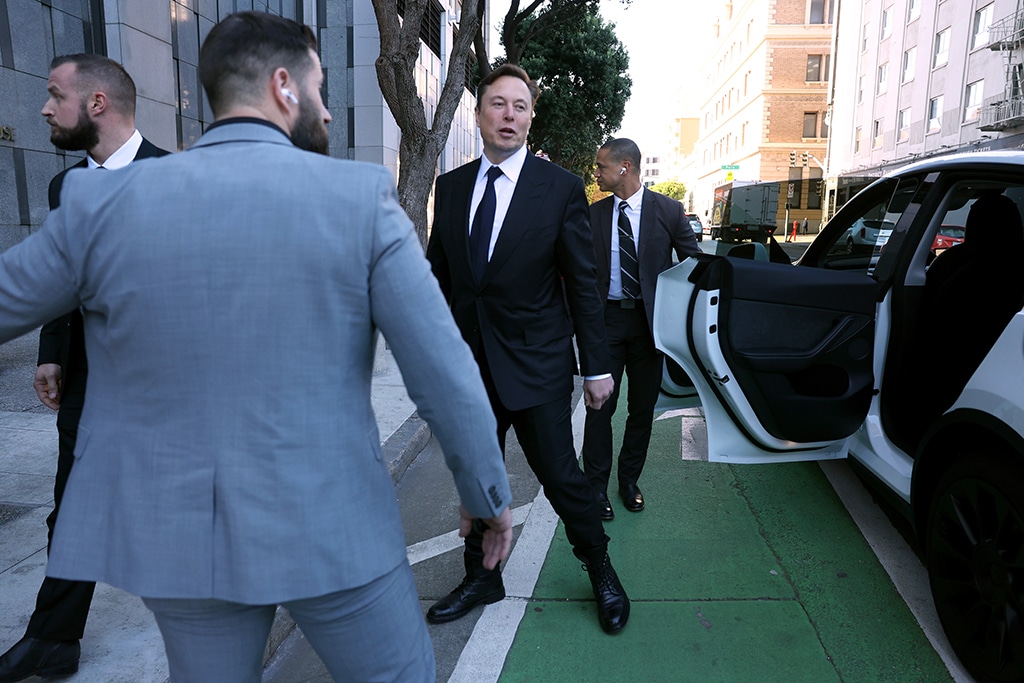 SAN FRANCISCO: In this file photo taken on January 24, 2023, Tesla CEO Elon Musk leaves the Phillip Burton Federal Building in San Francisco, California. Reports of more layoffs at Twitter landed on February 27, 2023, as owner Elon Musk waded into a racism controversy that risked pushing advertisers further away from the struggling platform. - AFP