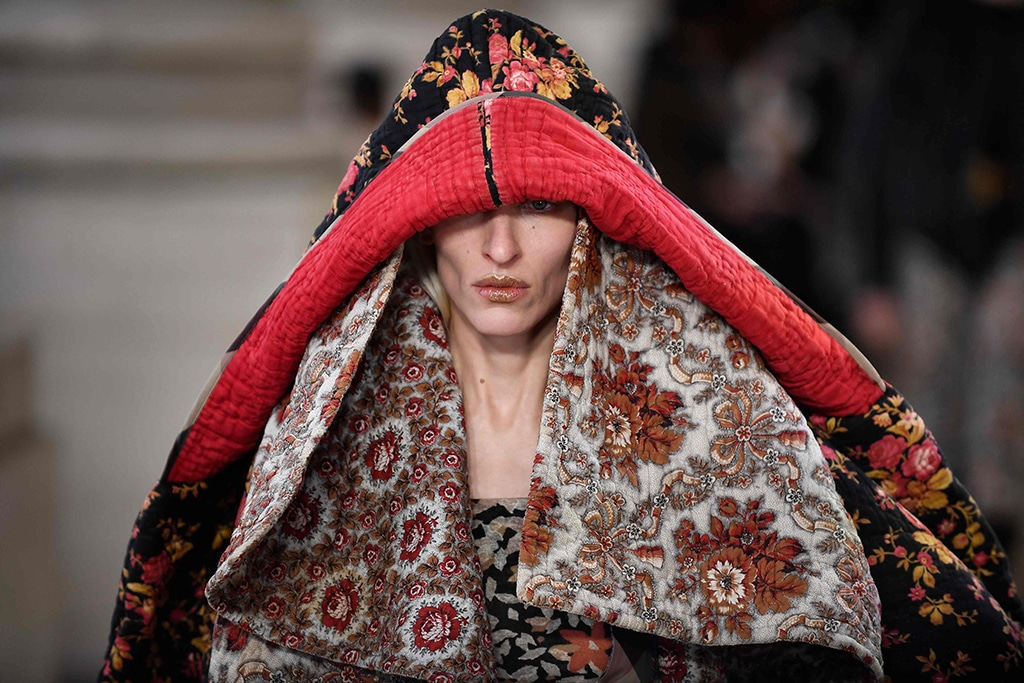Models present creations from Vivienne Westwood Womenswear Fall-Winter 2023-2024 collection during Paris Fashion Week at the Hotel de la Marine, on Place de la Concorde in Paris.— AFP photos