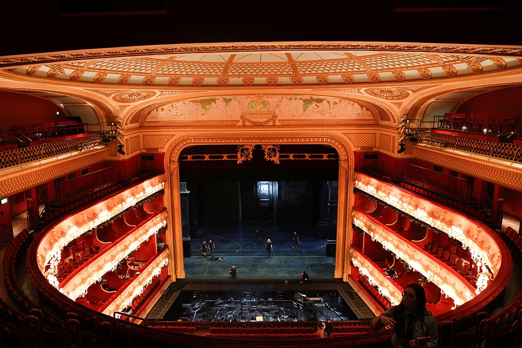 A photograph shows a general view of the main stage at the Royal Opera House in Covent Garden, central London. – AFP photos