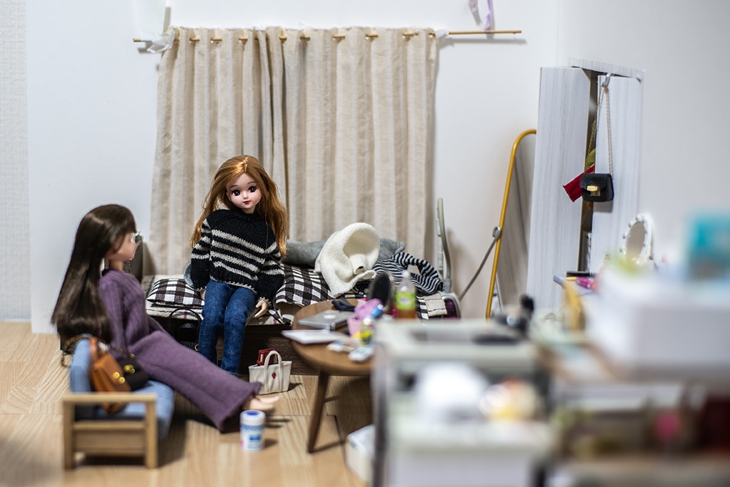 This photo shows some Licca-chan dolls belonging to an anonymous creator during an interview with AFP at her apartment in Saitama. 