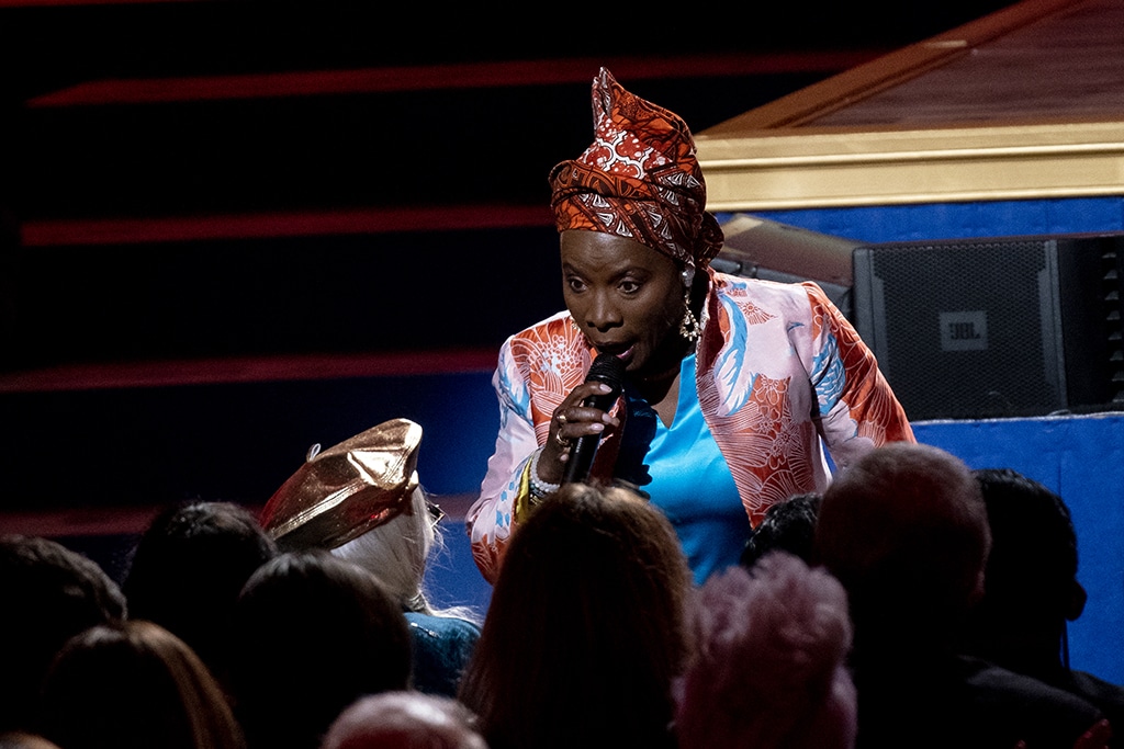 In this file photo Beninese singer-songwriter Angelique Kidjo performs during the Library of Congress Gershwin Prize for Popular Song ceremony in Washington. --AFP