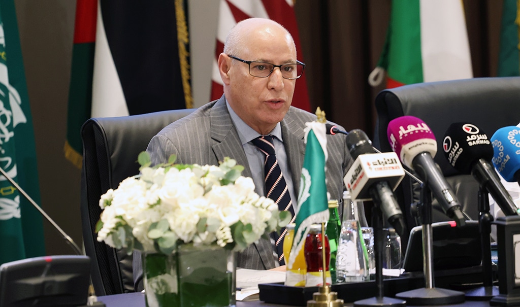 Assistant Secretary-General and Head of the Media and nCommunication Sector of the Arab League Ambassador nAhmed Rashid Khattabi. —Photos by Yasser Al-Zayyat