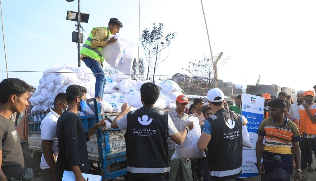 Kuwait charity concludes relief aid campaign for Cox Bazar fire-afflicted people in Bangladesh. — KUNA photos