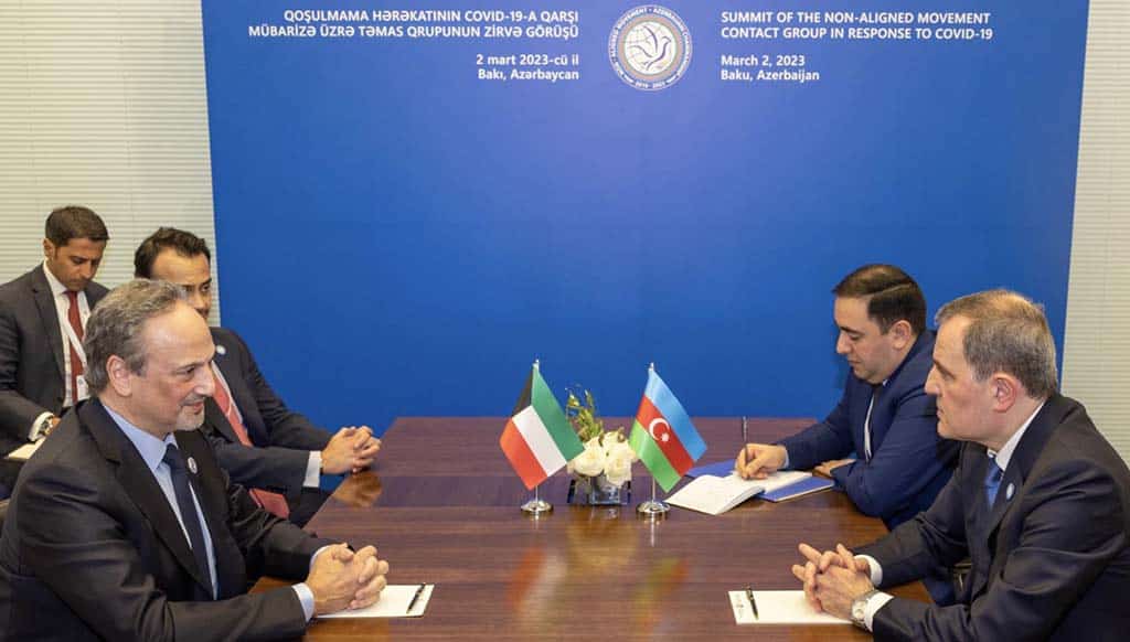 BAKU: Kuwait's Foreign Minister meets with Azerbaijan counterpart. - KUNA photos
