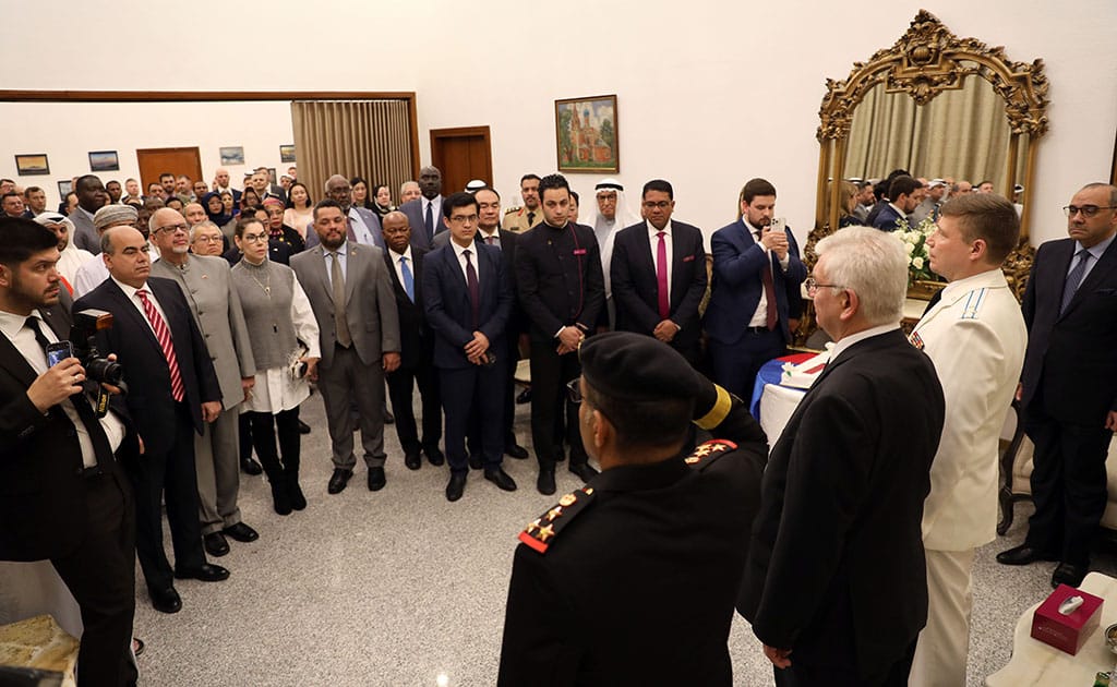 KUWAIT: Embassy of the Russian Federation holds a reception on Thursday on the occasion of the Russian Federation Defender of the Motherland Day. — Photos by Yasser Al-Zayyat