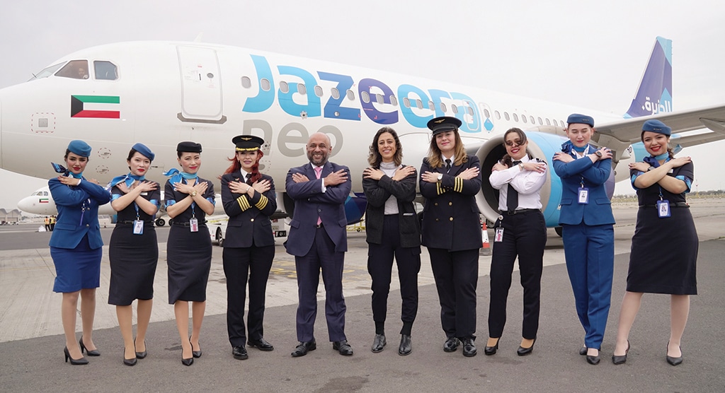 KUWAIT: Jazeera Airways flies with an all-female crew to Riyadh.
