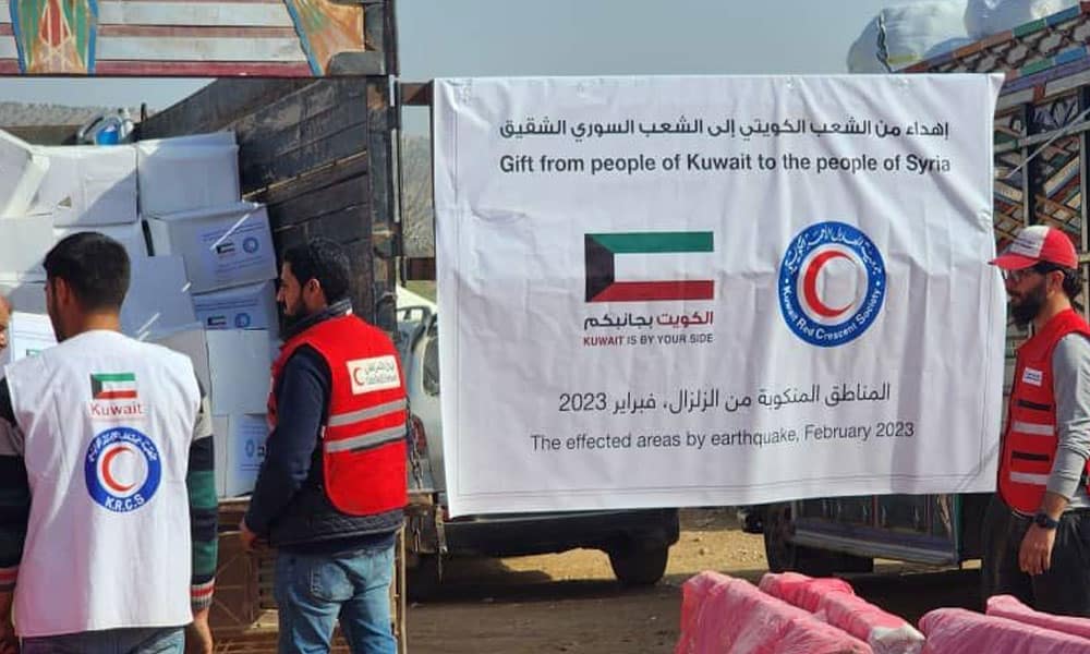 Kuwait Red Crescent Society (KRCS) teams continue aid campaign in quake-stricken Syria
