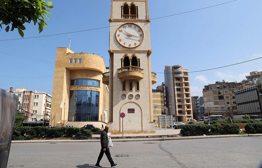BEIRUT: A clocktower in Beirut's Jdeideh district indicates the time on March 26, 2023, after Lebanon's government announced a decision to delay daylight savings. – AFP