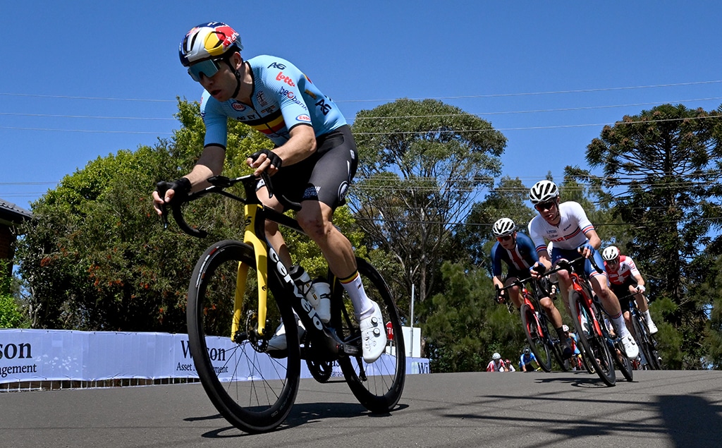 WOLLONGONG: Belgium’s Wout van Aert competes in the men’s road race cycling event at the UCI Road World Championship in this file photo. – AFP