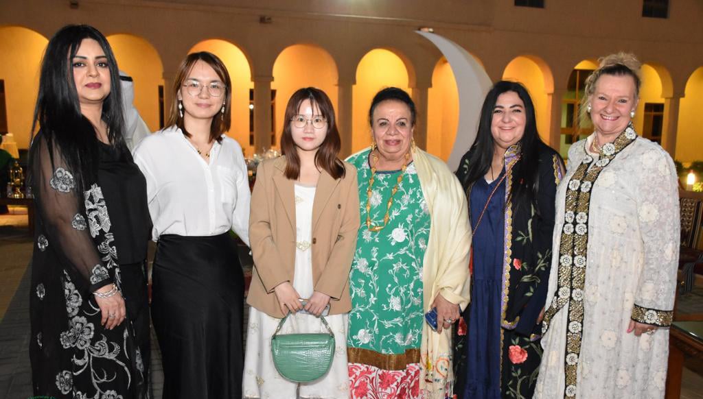 KUWAIT: The Diplomatic Women’s Committee celebrate Ghabqa - a cultural and a social entertainment gathering, in the presence of the honorary President of the committee, Sheikha Halah Bader Muhammad Al-Ahmad Al-Sabah, the committee’s advisor Nargis Al-Shatti, and the media and public relations officer Fauzia Abdul Basit.