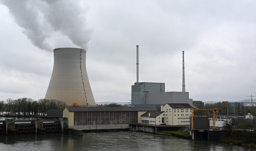 ESSENBACH: Photo taken on April 14, 2023 shows the nuclear power plant Isar in Essenbach near Landshut, southern Germany. Germany shut down its three remaining nuclear plants on April 15. – AFP