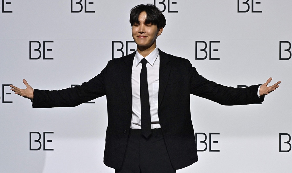 In this file photo South Korean K-pop boy band BTS member J-Hope poses for a photo session during a press conference on BTS new album 'BE (Deluxe Edition)' in Seoul.—AFP
