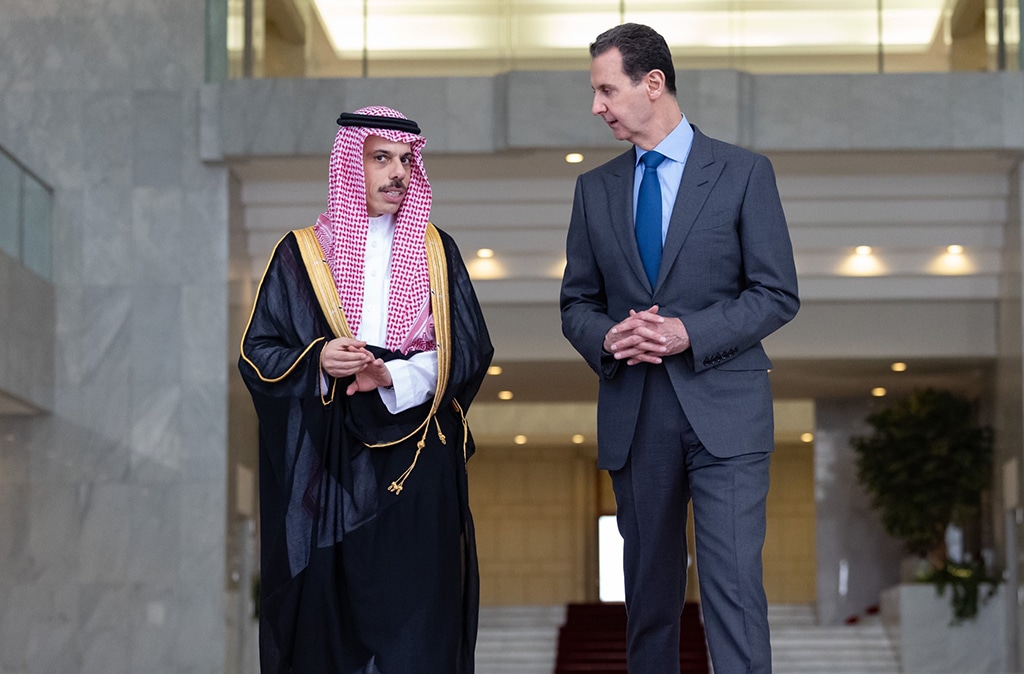 DAMASCUS: Syrian President Bashar Al-Assad met with Saudi Arabia’s top diplomat in Damascus on Tuesday, ending more than a decade of diplomatic deep-freeze between the two countries.