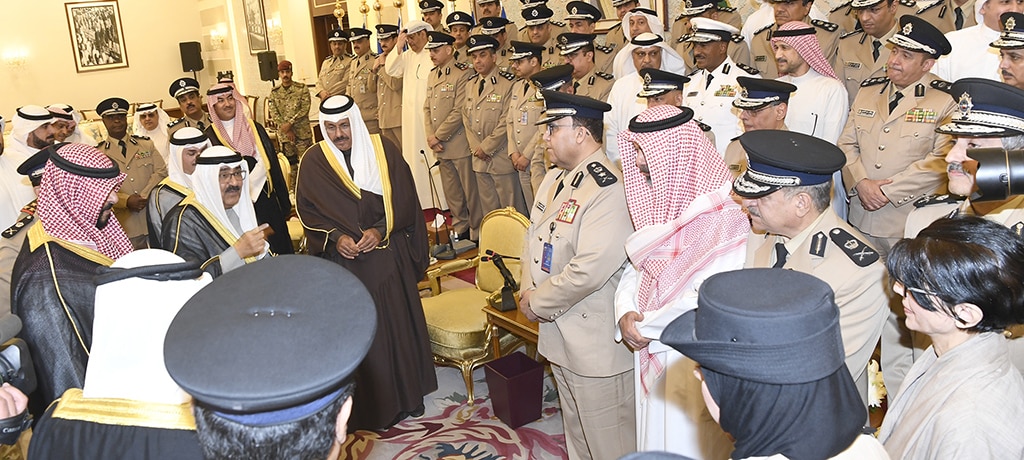 KUWAIT: Representative of HH the Amir, HH the Crown Prince Sheikh Mishal Al-Ahmad Al-Jaber Al-Sabah, visits the interior ministry HQ. - KUNA photos