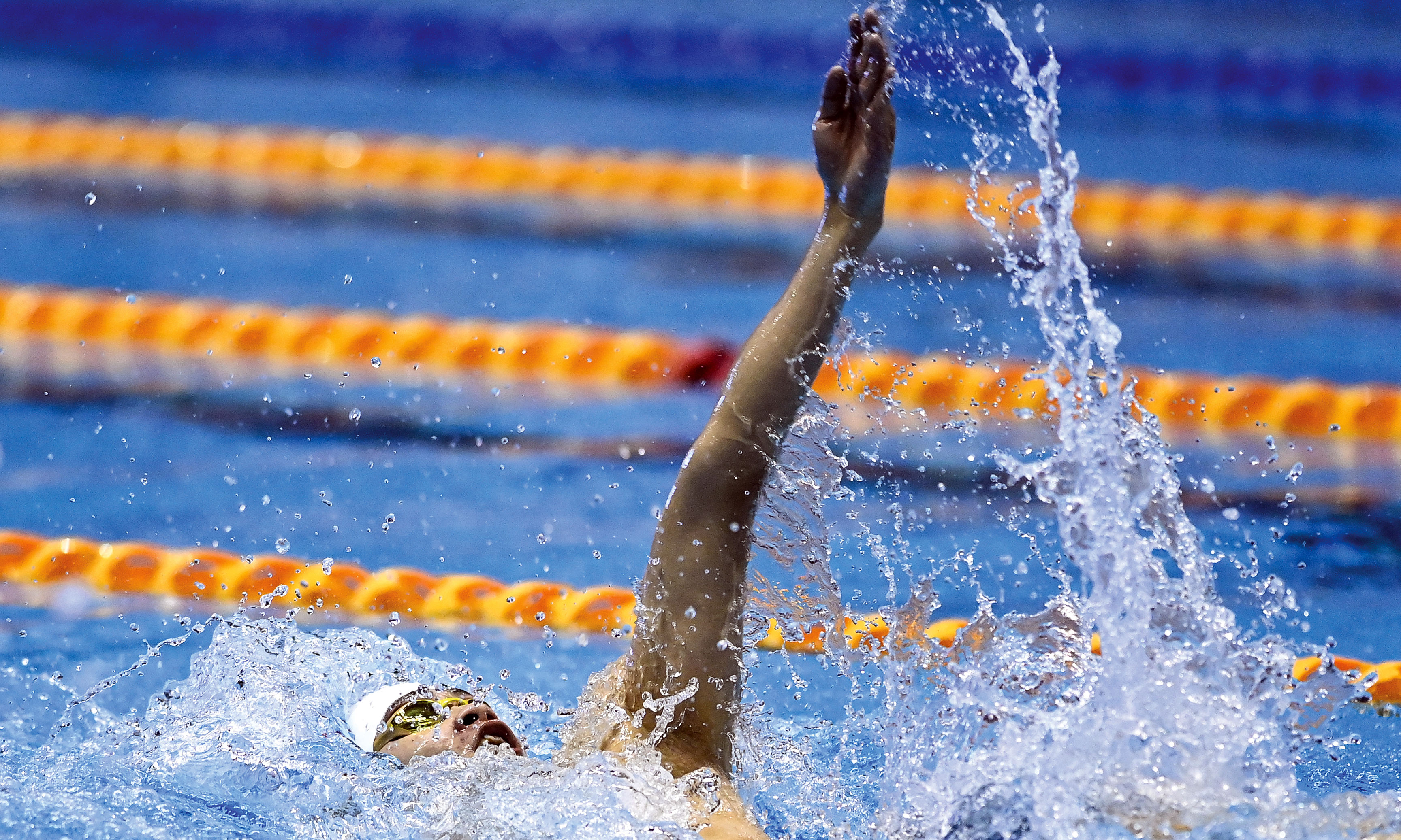 PHNOM PENH: Vietnam’s Hung Nguyen Tran competes in the men’s 200m backstroke swimming final during the 32nd Southeast Asian Games (SEA Games) on May 10, 2023. – AFP