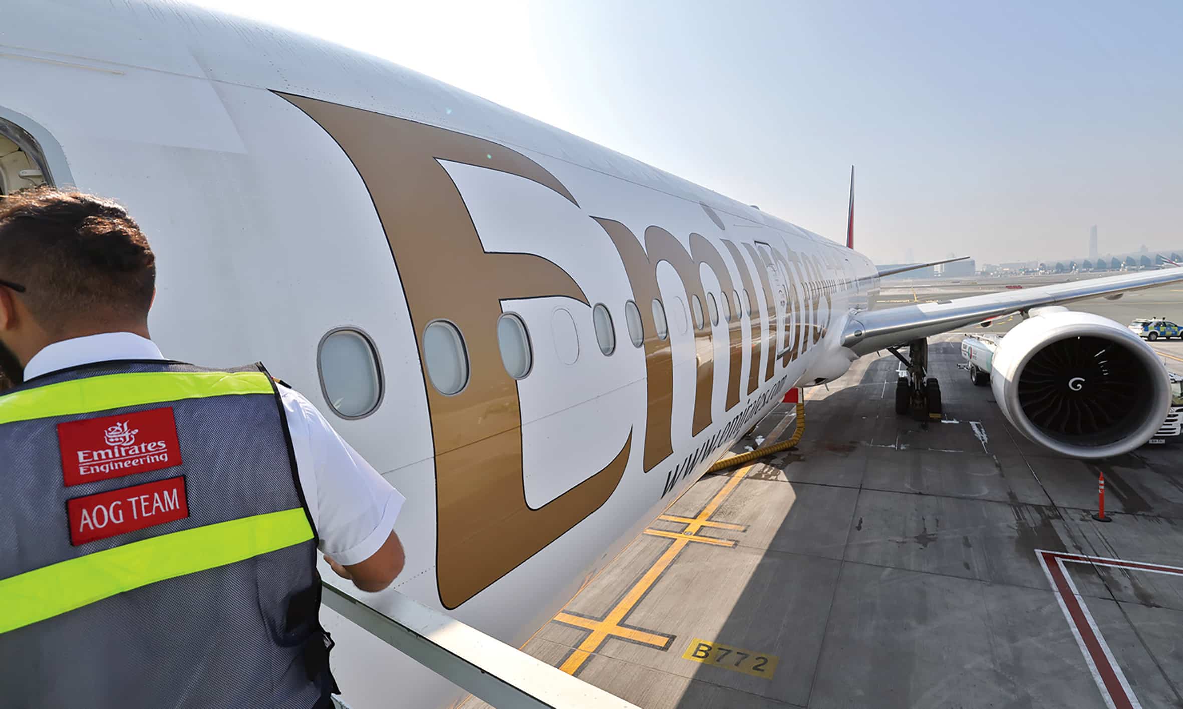 DUBAI: File photo shows ground crews prepare an Emirates Boeing 777-300ER aircraft. Emirates Group announced a record  billion annual profit on May 11, 2023, hailing a 'full recovery' for the Dubai-based carrier after last year's losses due to the pandemic. – AFP