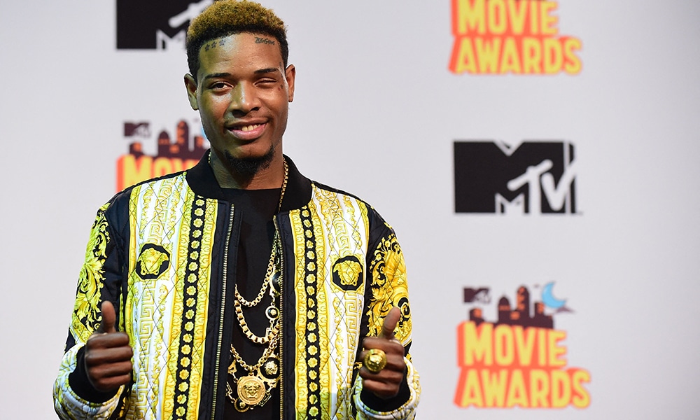 US rapper Fetty Wap poses in the press room during the 2015 MTV Movie Awards in Los Angeles, California.--AFP