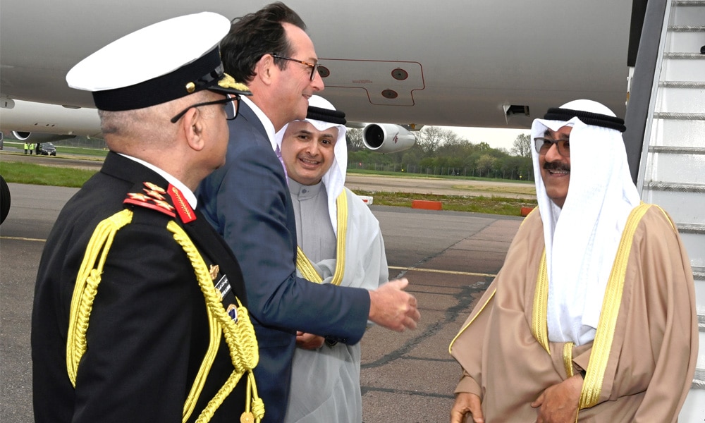 Kuwait Amir's rep, Crown Prince arrives in London to attend King Charles coronation.