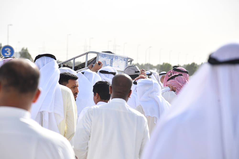 KUWAIT: Mourners attend the funeral of veteran Kuwaiti singer Abdulkarim Abdulqader at Sulaibikhat cemetery on May 13, 2023. – Photo by Yasser Al-Zayyat