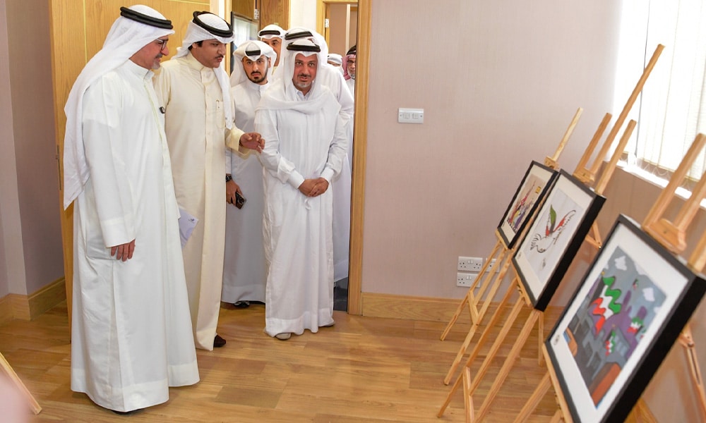 Part of the caricature exhibition at Nazaha summer camp