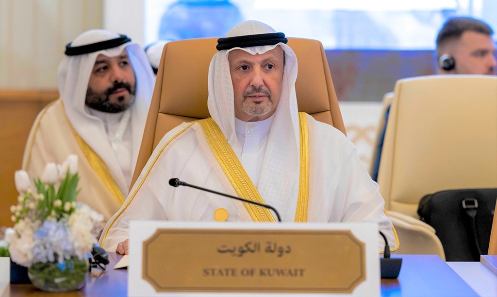 RIYADH: Kuwaiti Foreign Minister Sheikh Salem Al-Abdullah Al-Sabah heads the Kuwaiti delegation to a ministerial meeting of the Global Coalition to Defeat Islamic State on June 8, 2023. – KUNA