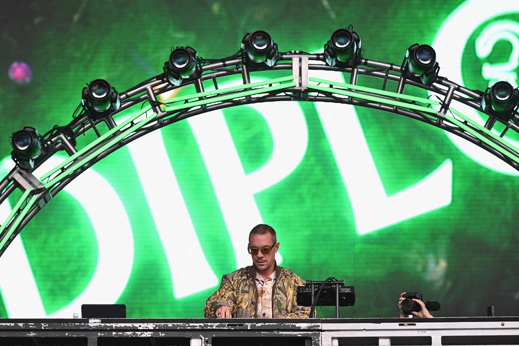 American DJ Diplo performs.