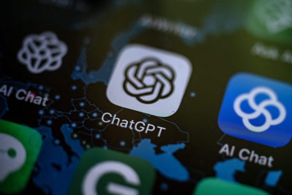 This illustration picture shows the AI (Artificial Intelligence) smartphone app ChatGPT surrounded by other AI App in Vaasa, on June 6, 2023. - AFP