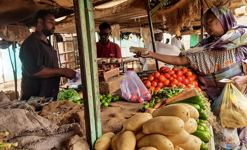KHARTOUM: A woman buys vegetables at a market in Khartoum, on June 10, 2023. A 24-hour ceasefire took effect on June 10 between Sudan's warring generals but, with fears running high it will collapse like its predecessors, US and Saudi mediators warn they may break off mediation efforts. – AFP