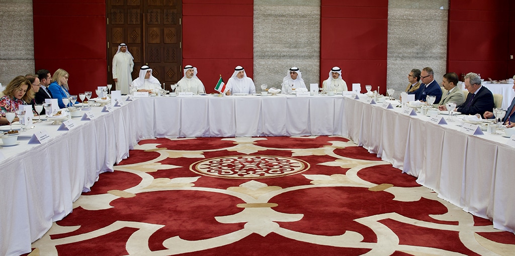 KUWAIT: Foreign Minister Sheikh Salem Al-Abdullah Al-Jaber Al-Sabah holds a luncheon for European am-nbassadors, heads of diplomatic missions and charge d’affaires serving in Kuwait on June 10, 2023. — KUNA