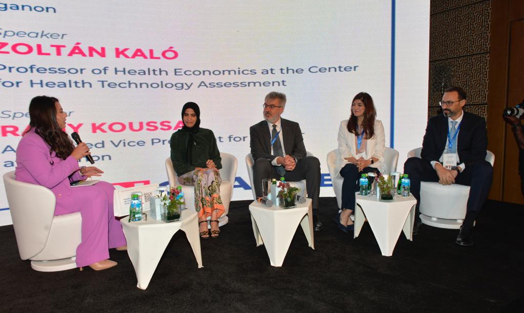 Dr Amal Khader speaks at the launch of the IN-CHARGE program in Kuwait.