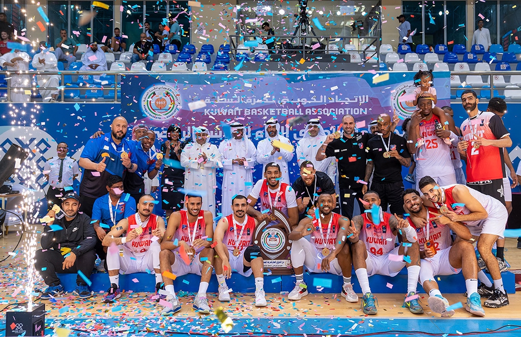 KUWAIT: Kuwait SC were crowned champion of basketball league 2022-2023. – KUNA photos