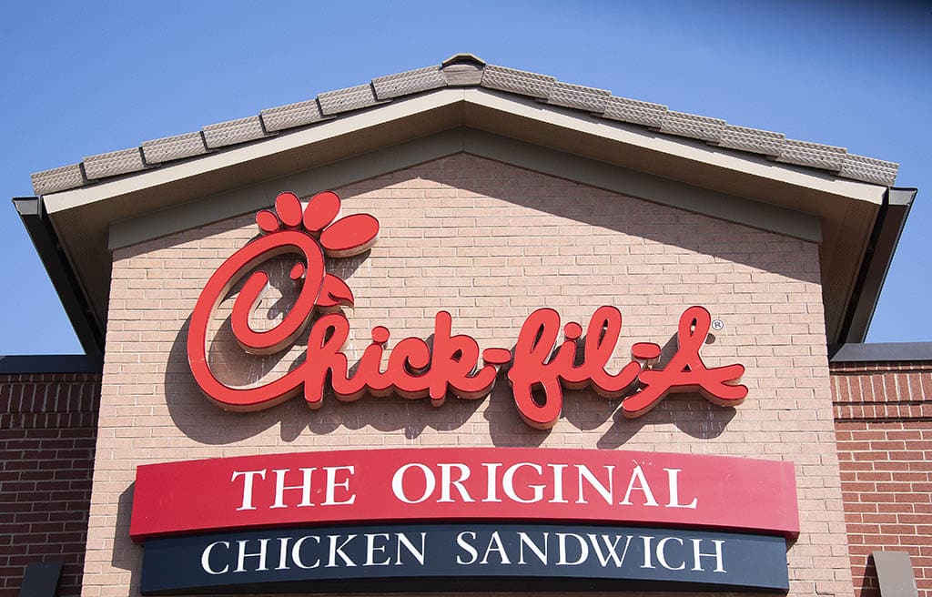 MIDDLETOWN: Chick-fil-A chain restaurant in Middletown, Delaware. The 'Lord's chicken' no more: US fast food chain Chick-fil-A -- beloved among Americans for its sandwiches, nuggets and milkshakes -- found itself on the receiving end of right-wing ire this week, accused of succumbing to 'woke' ideology. – AFP